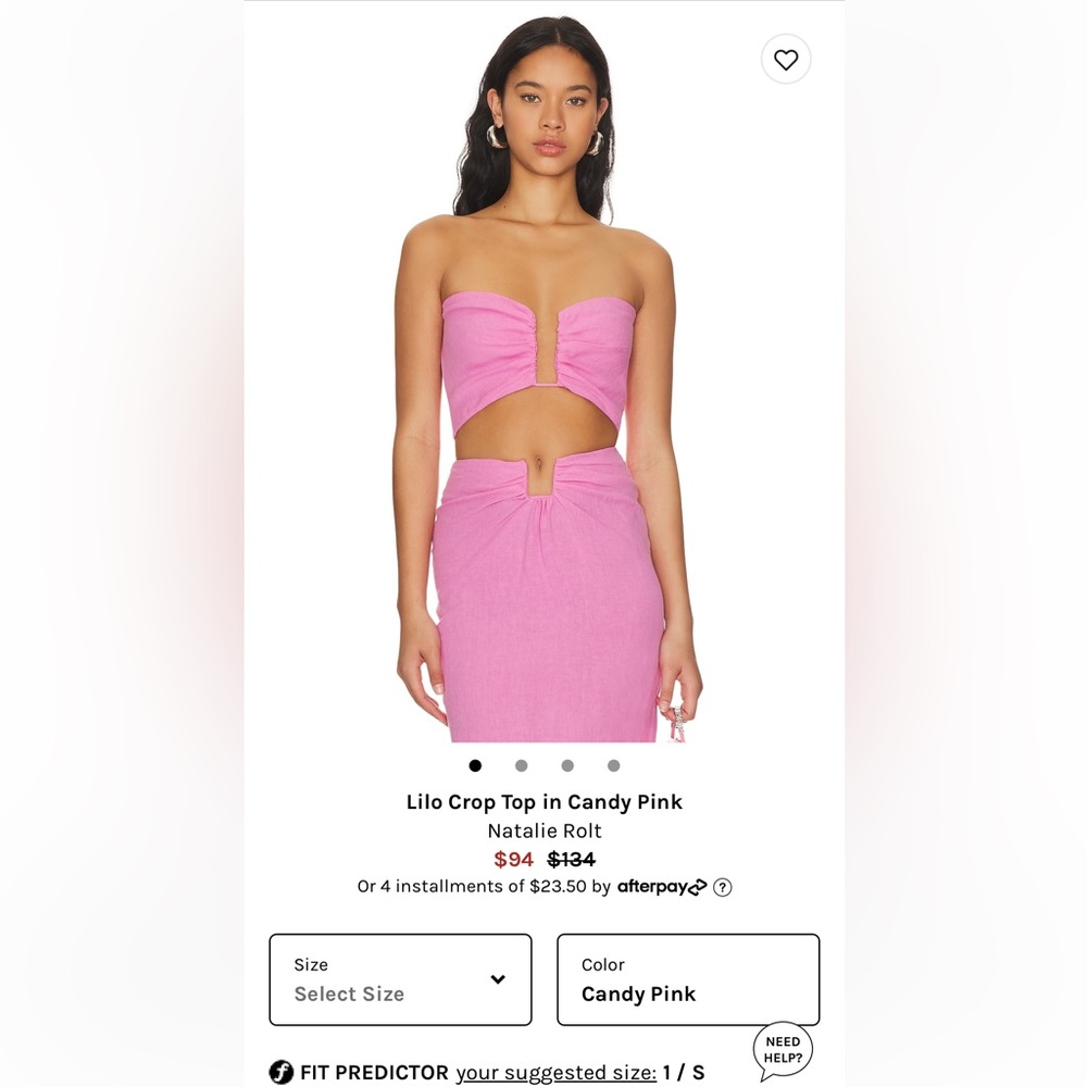 Revolve Natalie Rolt Lilo Crop top
